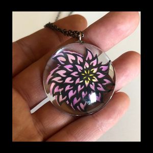 Heart-full Flower Papercut Necklace
