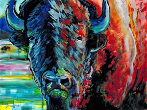 Portrait of an American Bison