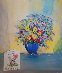 Painting of a bouquet of flowers - GraemesArt