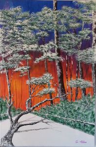 Red mountain - GraemesArt - Paintings & Prints, Fantasy