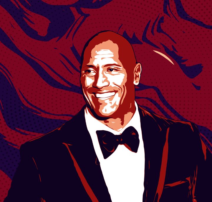 My New Digital Drawing Of Dwayne Johnson (The Rock)