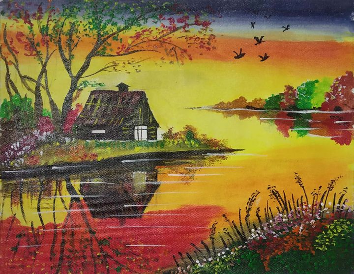 Landscape nature painting - Kalpriya art gallery