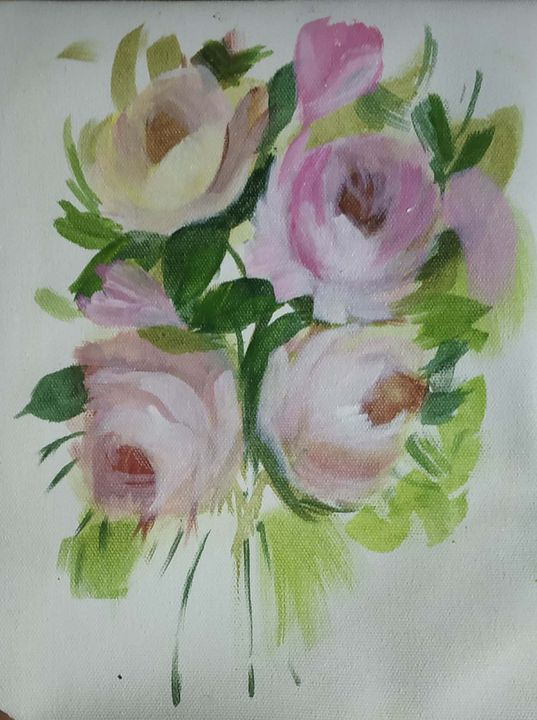 Rose flowers painting - Kalpriya art gallery