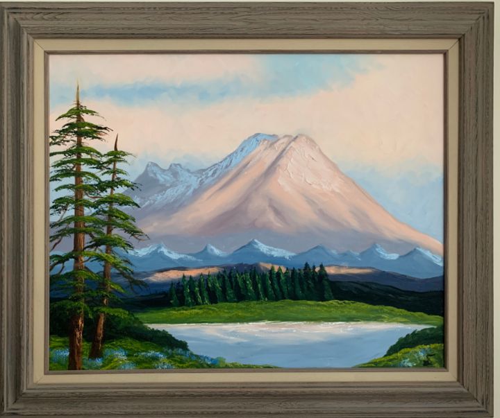 Mount Rainier In Spring ArtWithSebastian Paintings Prints   1 21 10 6 17 38 13m 