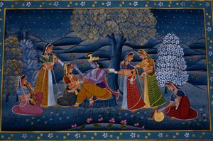 Lord Krishna with Gopis
