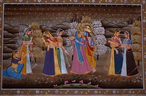 Lord Krishna with Gopikas
