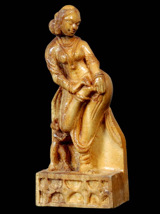 KHAJURAHO - wood carving - MITHILA ARTS