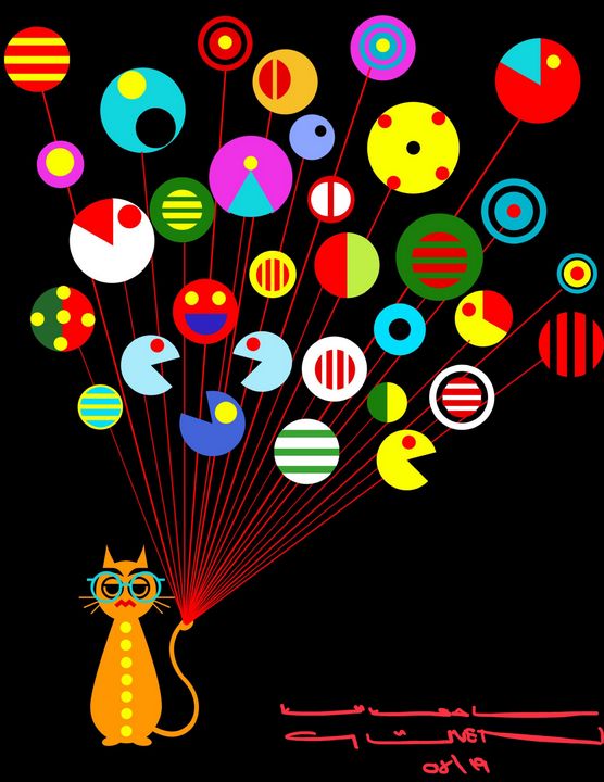 Cat and balloons - AKG