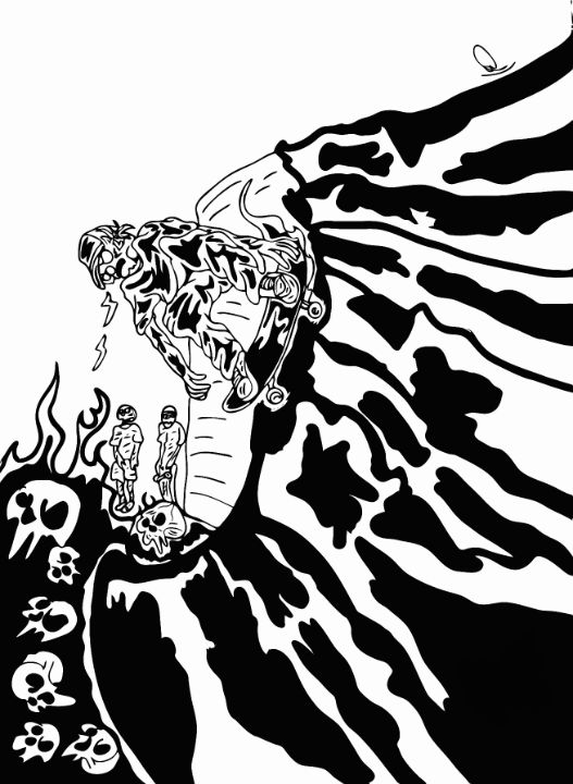 Skate Thrasher original art - Skate Rat - Drawings & Illustration