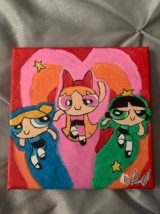 PowerPuff Acrylic Painting 2024