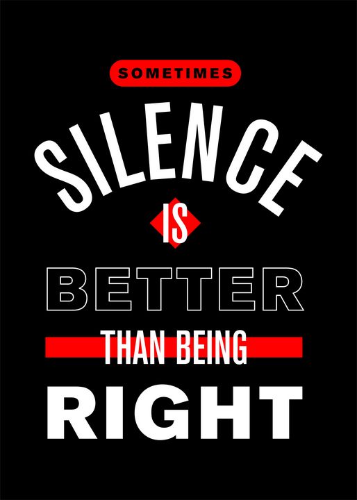 Sometime silence is better than - Superordinat