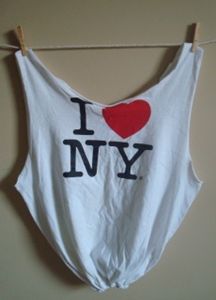 I Love NY Recycled T-shirt Tote Bag