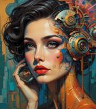 Futuristic Woman: Mechanical Beauty