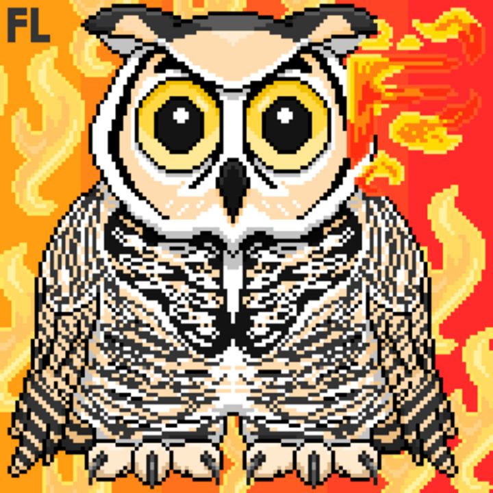 Screech, but pixel art