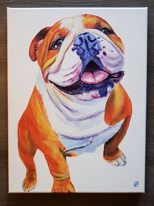 English Bulldog Painting