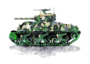 M1 Abrams Tank - Desert Camo - ChimpArtsy - Paintings & Prints