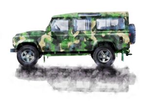 Willy's Jeep - Woodland Camo - ChimpArtsy - Paintings & Prints, Vehicles &  Transportation, Automobiles & Cars, Other Automobiles & Cars - ArtPal