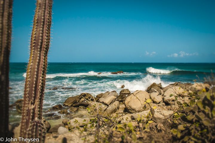 Waves hitting Rocks - Aruba Scenes - Photography, Places & Travel