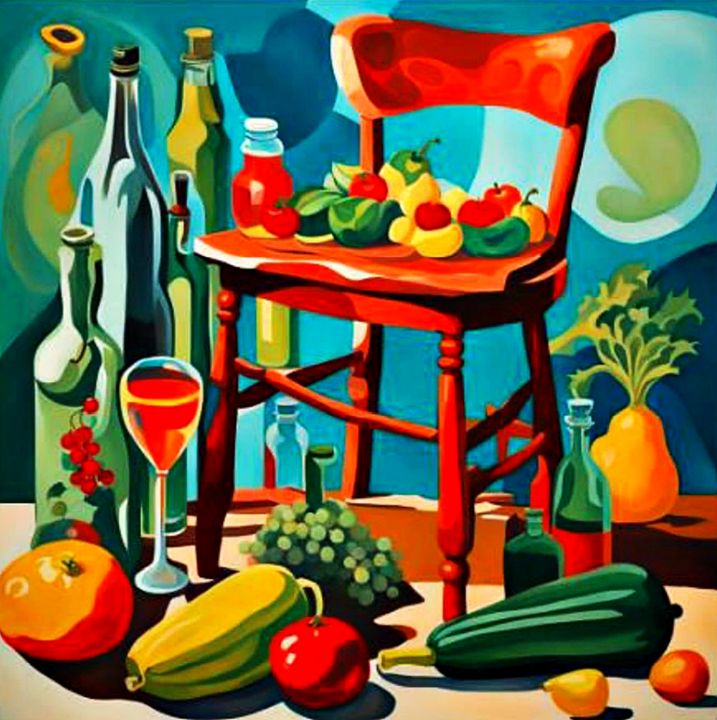 Still Life with Bottles 5 - George Hutton Hunter Contemporary Artist ...