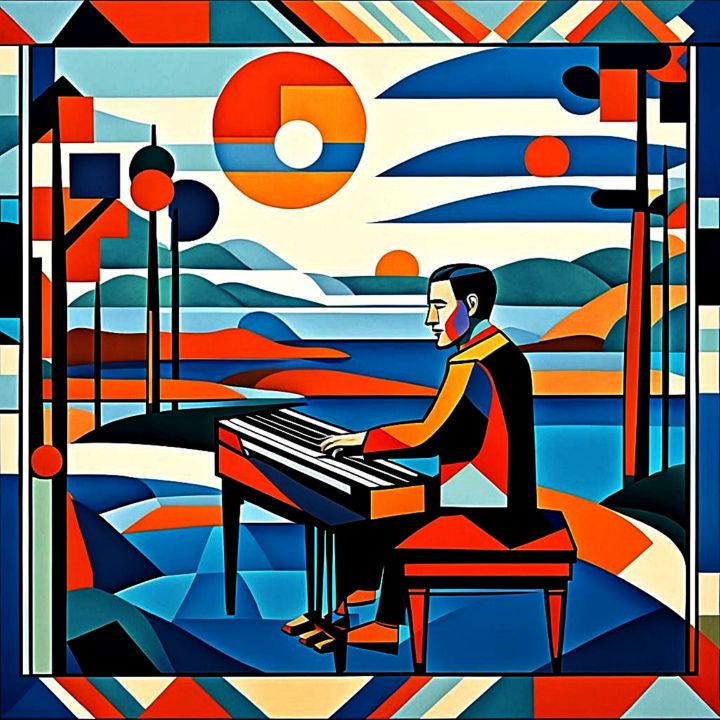 The Keyboard Player - George Hutton Hunter Contemporary Artist ...