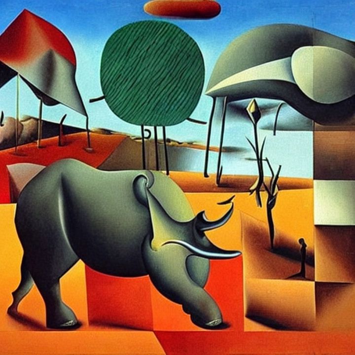 Rhino and the Forest - George Hutton Hunter Contemporary Artist ...