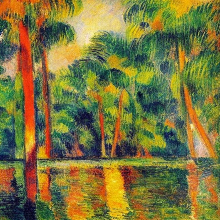 Tropical Sunset - George Hutton Hunter Contemporary Artist - Paintings ...