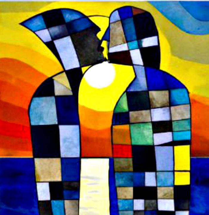 Kiss at sunset - George Hutton Hunter Contemporary Artist