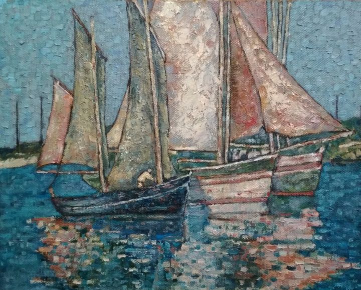 "Sails in the harbor" / SOLD - arthuris