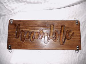 Wooden 2 sided sign - DryRiver Carvings and Art