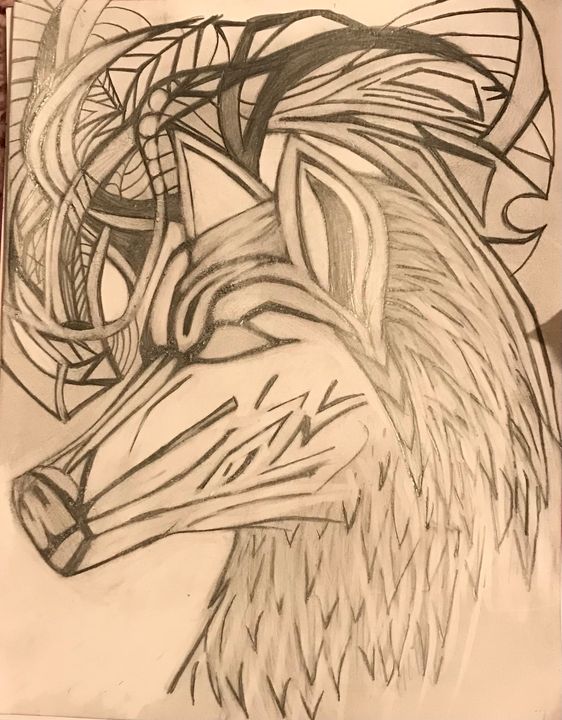 Abstract wolf - YaBeachgrl.art