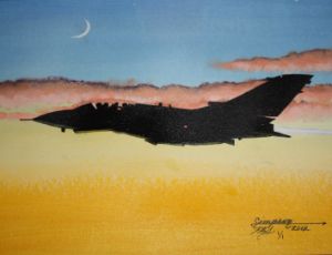 Tornado Sunset - Art Avion Militar