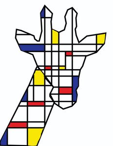 Mondrian giraffe