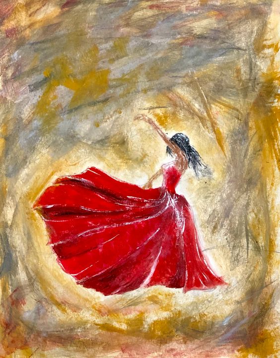 woman dancing painting