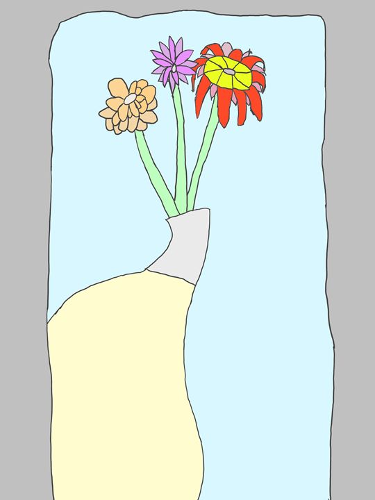 A vase behind the door - to