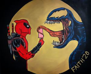 Deadpool and Venom - Faith - Paintings u0026 Prints