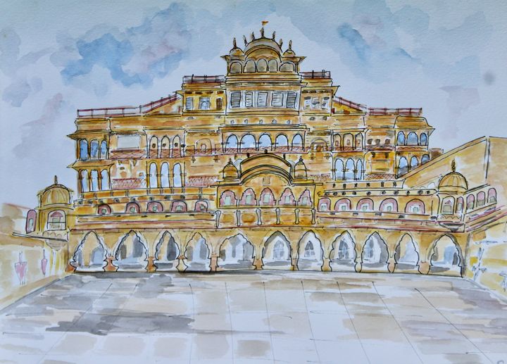 A R T inspired by TheCityPalaceJaipur  The City Palace Jaipur continues  to inspire the artist within so many hearts and minds  Instagram
