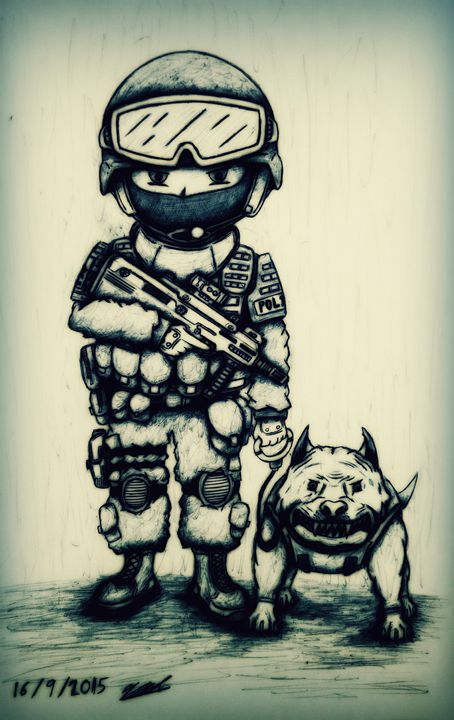 SWAT and angry dog - My gallery...?
