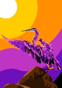 Big Purple Heron