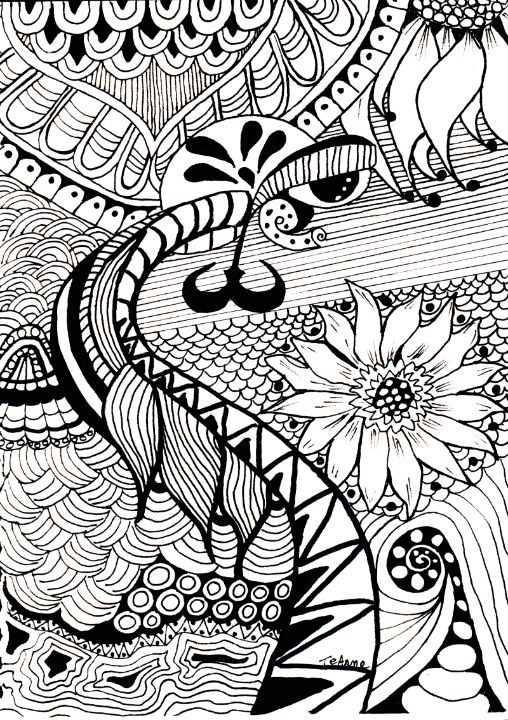 Doodle infini - Art Adult Coloring Pages