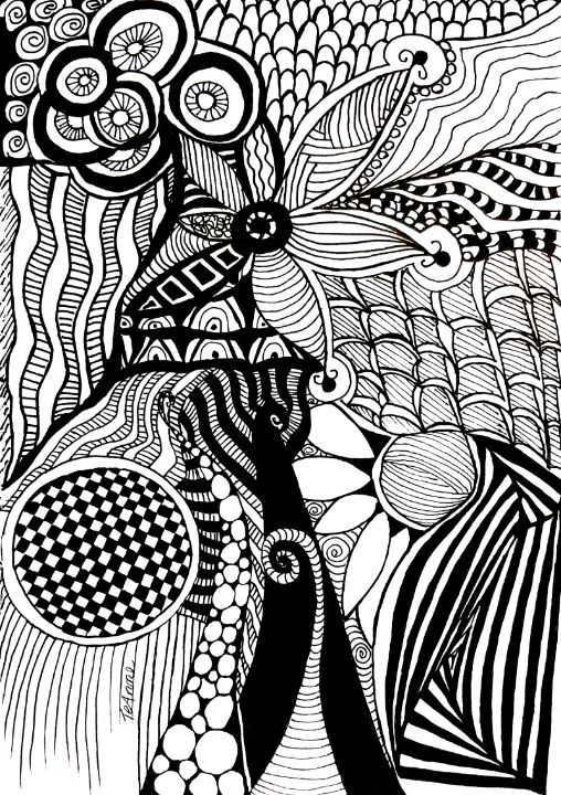 Infinite Doodle Tangles 7 - TeAnne ArtWorks AU - Drawings ...