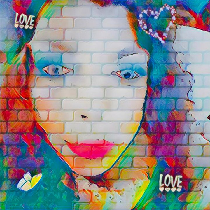 Graffiti of a woman in love - Castle Design Graphics