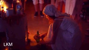 Voodoo ceremony in the bayou