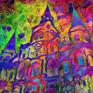 St Louis Cathedral prism psychedelic