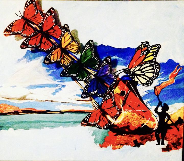 Download U Give Me Butterflies J Real Art Paintings Prints Landscapes Nature Beach Ocean Shorelines Tropical Shorelines Artpal