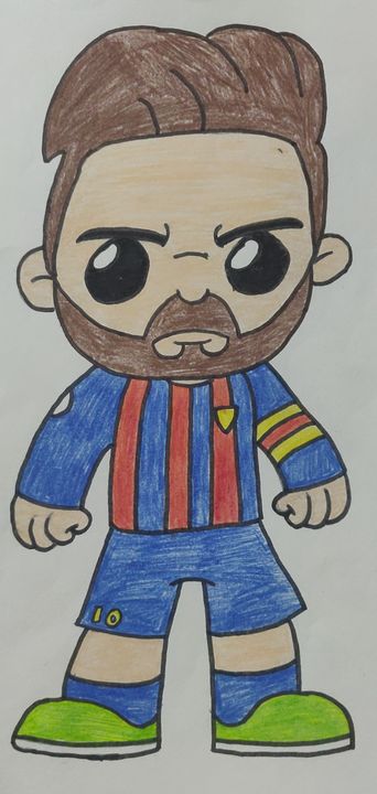 Messi cartoon sticker