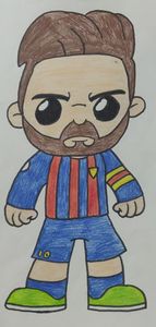 Lionel Messi, Drawing by Fredessin | Artmajeur