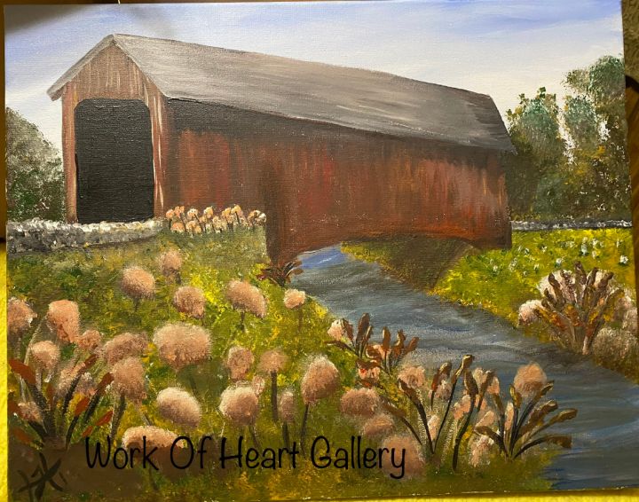 Covered Bridge Canvas Paintings Paintings Prints Buildings   47 21 11 9 15 33 14m 