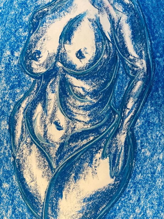 Confident in Blue - Lucia Satarino - Nude Wall Art