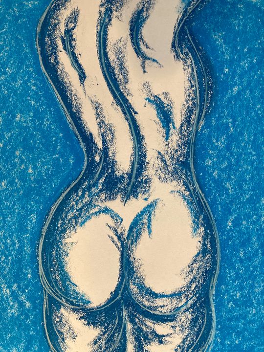 Reaching in Blue - Lucia Satarino - Nude Wall Art