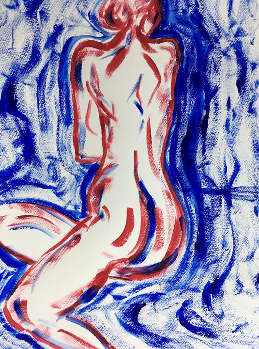 Waiting in Red - Lucia Satarino - Nude Wall Art